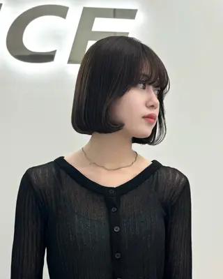 ショート カラー ヘアアレンジ 縮毛矯正🤍 盛れるボブ/ひかりのヘアスタイル