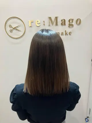 セミロング カラー ヘアアレンジ キッズ 横浜関内髪質改善 re:Magoのヘアスタイル
