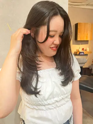 ロング カラー ヘアアレンジ ERINA/レイヤー /梅田のヘアスタイル