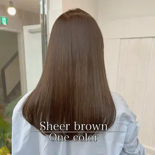 ミディアム カラー パーマ ヘアアレンジ 二ヶ月綺麗なデザイン カット/星野六三四のヘアスタイル