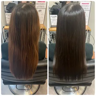 セミロング カラー OFF YUYAのヘアスタイル