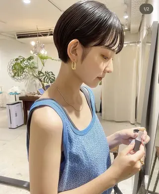 ショート 赤み消しカラー/ ナチュラル/トモキのヘアスタイル