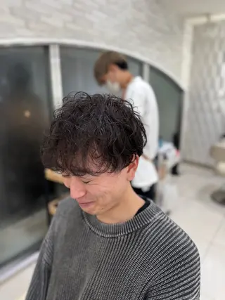 ショート パーマ メンズ 🔥men's特化 🔥三上 拓真のヘアスタイル