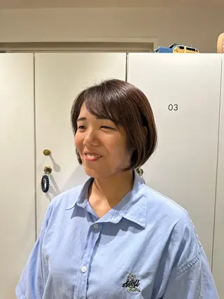 ショート 切りっぱなし/髪質 改善矯正/さやか🫧のヘアスタイル