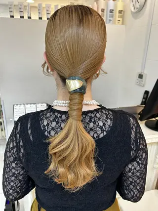 セミロング カラー ヘアアレンジ マツエク・マツパ アイブロウ 透明感カラー🫧ヘア セット🫧松本菜月の眉毛・アイブロウイメージ