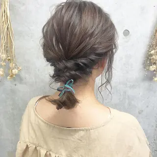 ミディアム カラー ヘアアレンジ Satsuki ✂︎♡のヘアスタイル