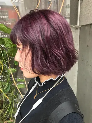 ショート カラー mana 暖色カラーカットのヘアスタイル