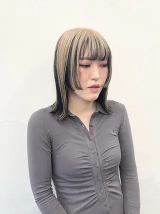 セミロング カラー ヘアアレンジ HARU//原宿🤍 リピート率NO.1のヘアスタイル