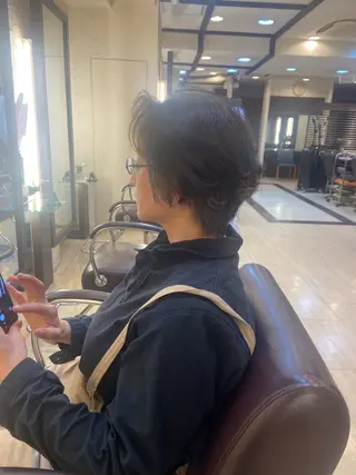 ショート パーマ 青山 光のヘアスタイル