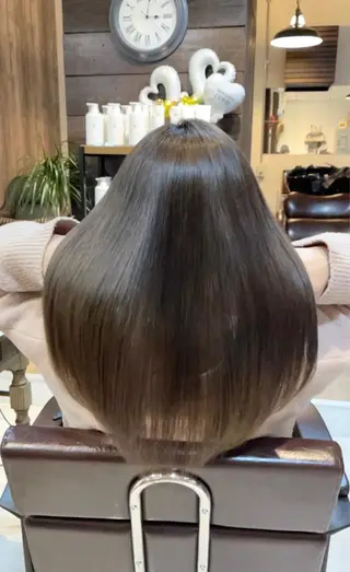 ロング カラー 髪質改善で 憧れの潤艶美髪にのヘアスタイル