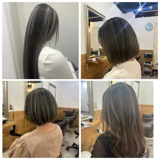 ミディアム カラー 髪質改善＆ブリーチ 伊勢　祐一郎のヘアスタイル