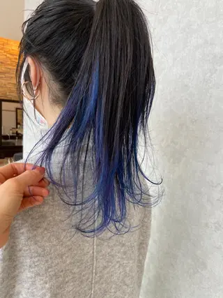 セミロング カラー パーマ ヘアアレンジ 小田 莉加子のヘアスタイル