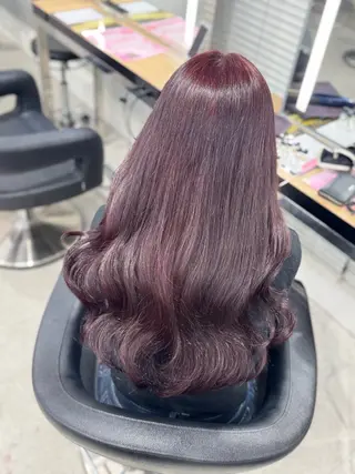 ロング カラー ヘアアレンジ 🤍淡色ピンク&ラベ ンダーYUKI🤍のヘアスタイル