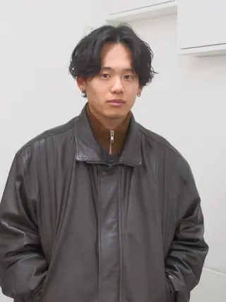 ミディアム パーマ wabi  hair salon所属・wabi/艶カラー タカハシ　トモヒロのヘアスタイル