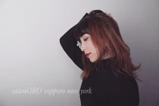 セミロング カラー 池田 真由美のヘアスタイル