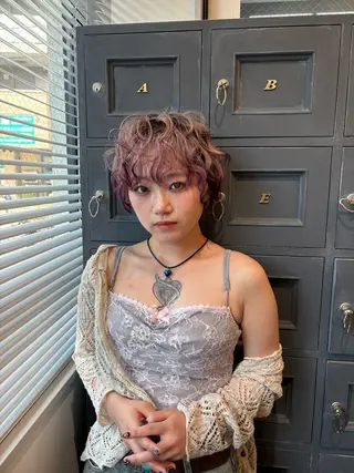 ショート カラー パーマ 氏家 桜のヘアスタイル