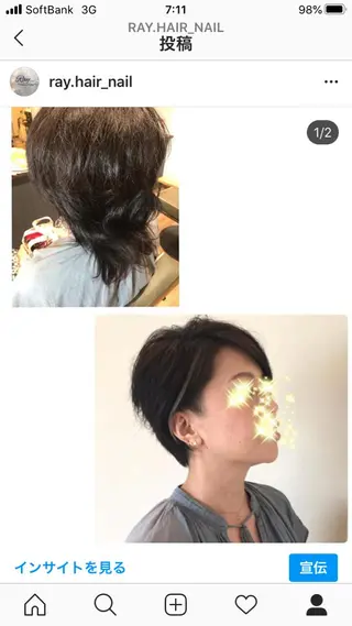ショート Ray hair 春日部のヘアスタイル
