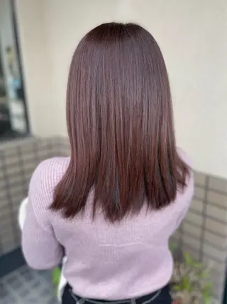 ミディアム カラー 沢田 瞳のヘアスタイル