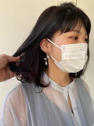 ミディアム カラー 艶カラー/似合わせ 💖Emmy💖のヘアスタイル