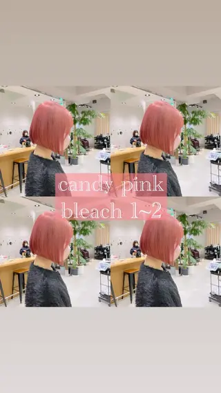 ショート カラー ピンクカラー🎀/ ミルクティー🍼花音のヘアスタイル