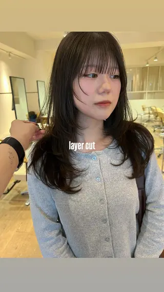 セミロング KNACK/天王寺 美容室/レイヤーのヘアスタイル