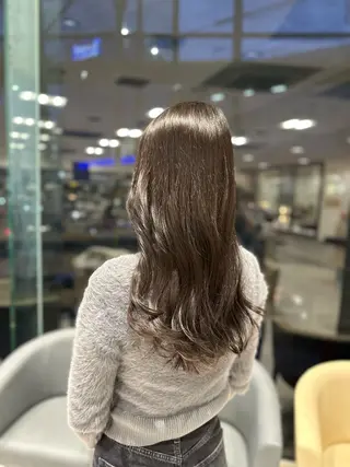 ロング カラー クロスパーマ/うる艶 カラー/Kurumiのヘアスタイル