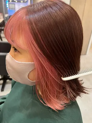 ミディアム カラー 小松崎 友宏のヘアスタイル