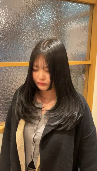 ミディアム カラー ブリーチ無しカラー/ 美髪改善💠てんゆうのヘアスタイル