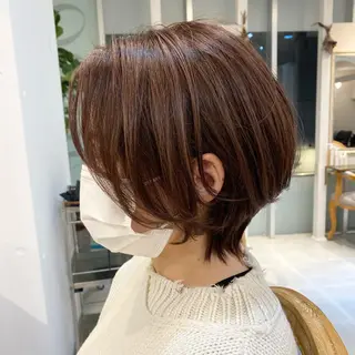 ショート カラー モテ前髪 タゴメ シンヤのヘアスタイル