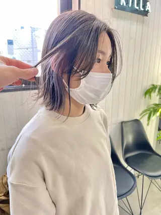 ミディアム カラー ブリーチダブルカラー 【koide】のヘアスタイル