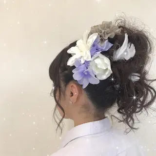 セミロング ヘアアレンジ シールエクステ✨️韓 国羽エクステ🪽和希のヘアスタイル