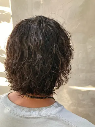 ショート パーマ メンズ 波巻きスパイラルパー マ/シャドウパーマ駿のヘアスタイル