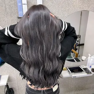 ロング カラー Lull1人美容室 バレイヤージュのヘアスタイル