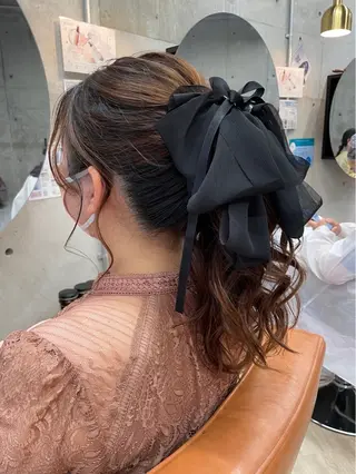 ロング ヘアアレンジ 東 史夏のヘアスタイル