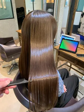 セミロング パーマ 🌟髪質改善/透明感 🌟代表RYOのヘアスタイル