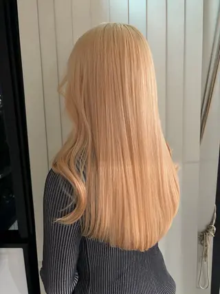 ロング カラー 暖色カラー🍒 ケアブリーチ/akiのヘアスタイル