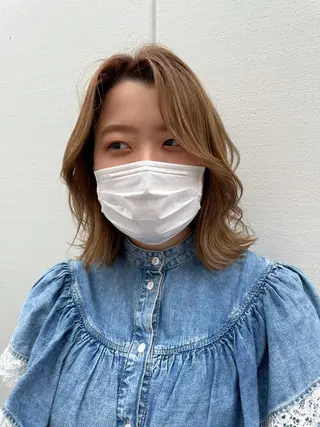 ミディアム 藤本 夢のヘアスタイル