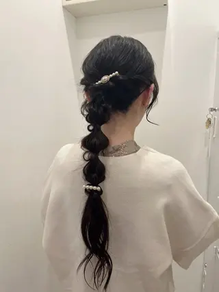 ヘアアレンジ sena⌇ベージュ⌇ ブリーチなしWカラーのヘアスタイル