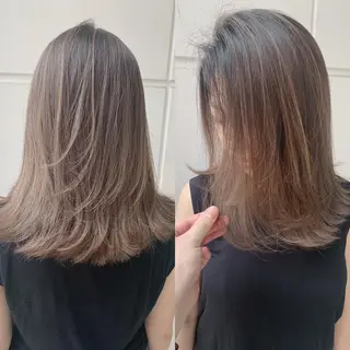 ミディアム カラー ヘアアレンジ 縮毛矯正 髪質改善寺坂雄飛💐のヘアスタイル
