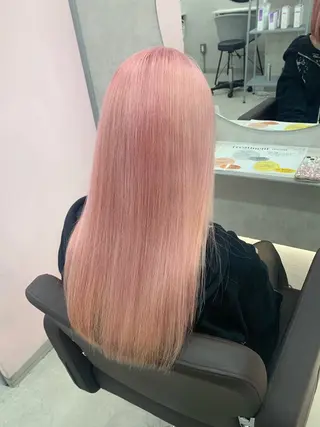 ロング カラー ハイトーン・ブリーチ ムラ修正　八須　錬のヘアスタイル