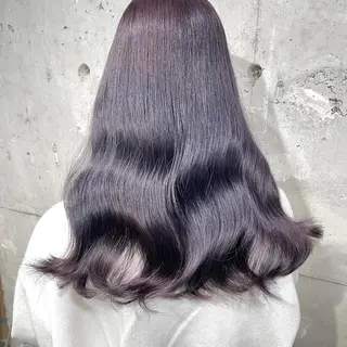 セミロング カラー ヘアアレンジ 韓国風ベージュ🤎 赤みなし🌿横浜🤎のヘアスタイル