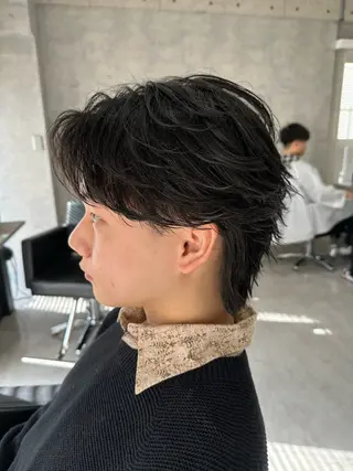 ショート パーマ メンズ ユウ🪄 パーマ指名No1のヘアスタイル