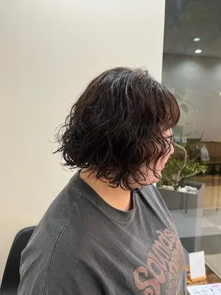 ショート パーマ レイヤーカット/ ブリーチ/Asukaのヘアスタイル