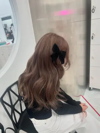 ロング まろっと艶感ブラウン ベージュ🤍まなかのヘアスタイル