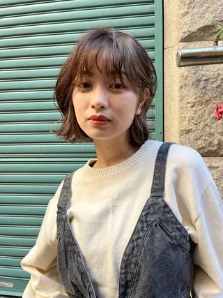 ミディアム 原田 梓未のヘアスタイル