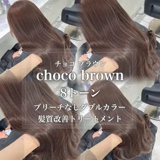 カラー 🤍ブリーチなし ブラウンhimi🤍のヘアスタイル