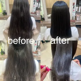 ミディアム パーマ 韓国ヘアメイク🎀/ 縮毛矯正✨山本媛香のヘアスタイル