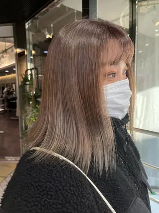 ミディアム カラー 💖デザインカラー/ タダ ハナカ💖のヘアスタイル