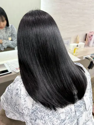 ミディアム カラー 縮毛矯正/ /関内/あべももこのヘアスタイル