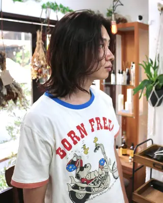ミディアム パーマ メンズ 木村陸弥🌿似合わせ 再現性メンズヘアのヘアスタイル
